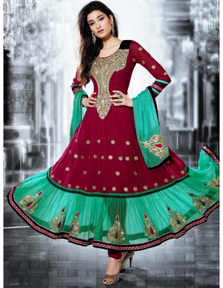 Beautiful n elegant RAYON Fully Stitched Ready to Wear Anarkali –  Prititrendz